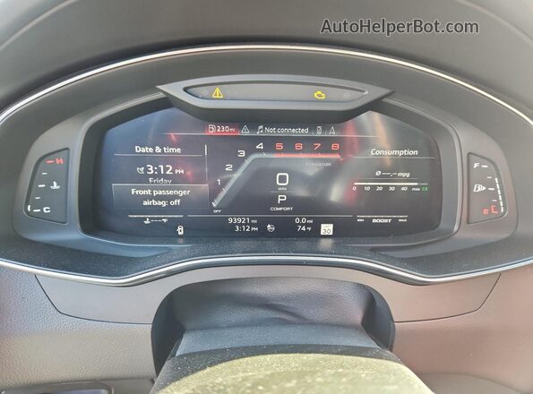 WAUSFAF2XLN016460 2020 AUDI S7 Gray Widok zestawu wskaźników