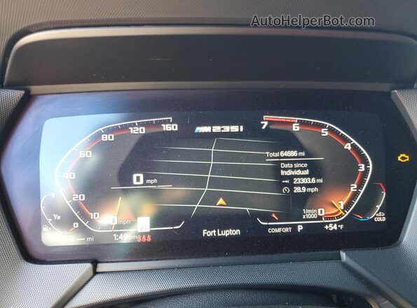 WBA13AL00M7H19209 2021 BMW M2 Red Vista del cuadro de instrumentos