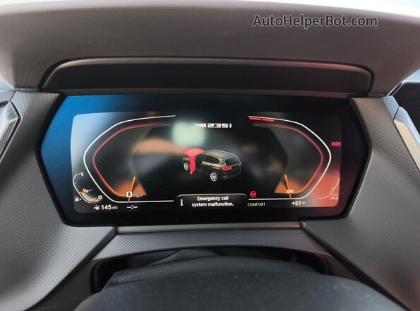 WBA13AL03P7M40211 2023 BMW M2 White Առջևի վահանակի տեսք