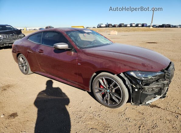 WBA13AR08NCJ09751 2022 BMW M4 Maroon Delantero derecho