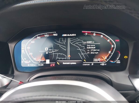 WBA13AR0XMCF60309 2021 BMW M4 Blue Widok tylnych siedzeń