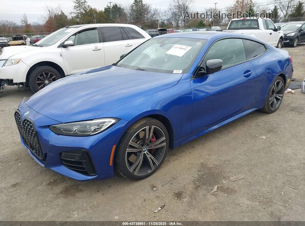 WBA13AR0XMCF60309 2021 BMW M4 Blue Przód lewy