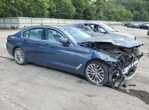 WBA13BJ06PCL91201 2023 BMW 5 SERIES Синий Передняя правая четверть