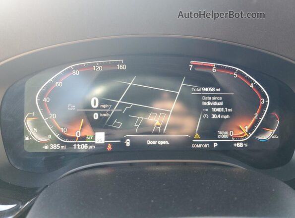 WBA13BJ07MCF02997 2021 BMW 5 SERIES Black Սարքավորումների վահանակի տեսք