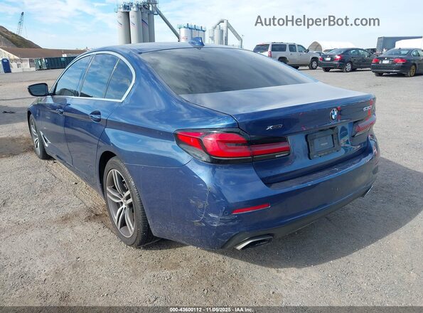 WBA13BJ07MCF81149 2021 BMW 5 SERIES Blue Դիմացի տեսք