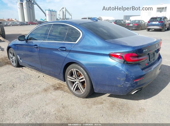 WBA13BJ07MCF81149 2021 BMW 5 SERIES Blue Հետևի ձախ