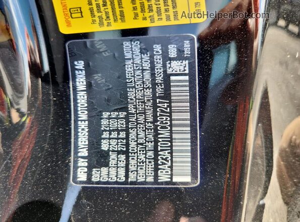 WBA23AT01MCG97247 2021 BMW 4 SERIES Black Vista del compartimento del motor