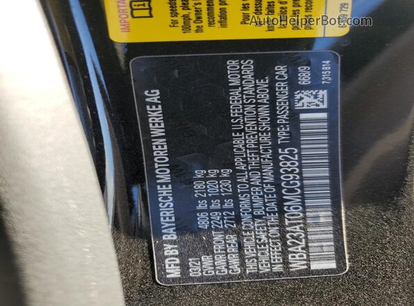 WBA23AT06MCG93825 2021 BMW 4 SERIES Black Vista del compartimento del motor