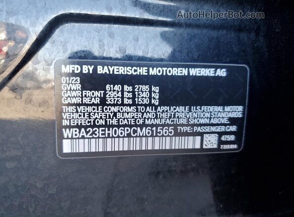 WBA23EH06PCM61565 2023 BMW 7 SERIES Black Vista del compartimento del motor