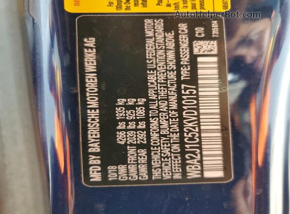 WBA2J1C52KVD10157 2019 BMW 2 SERIES Blue Widok komory silnika