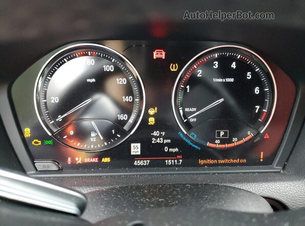 WBA2J7C56JVD60738 2018 BMW M2 Charcoal Instrument cluster view
