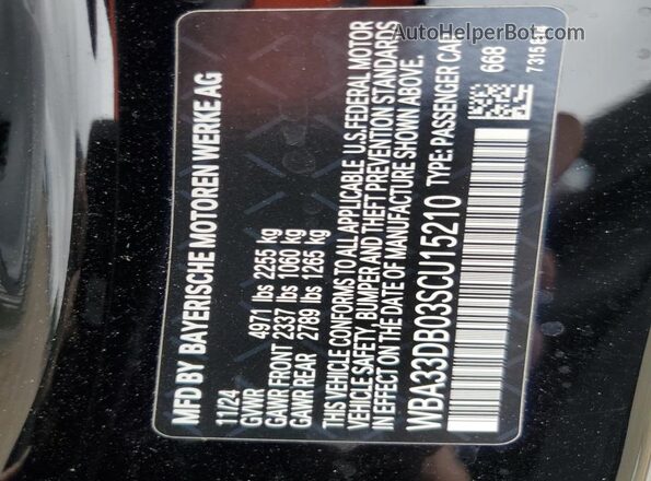 WBA33DB03SCU15210 2025 BMW 7 SERIES Black 