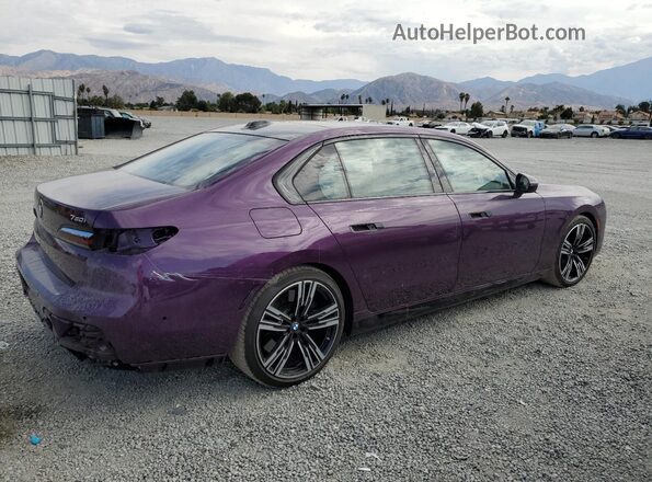 WBA33EJ04RCR42772 2024 BMW 7 SERIES Фиолетовый Задняя правая четверть