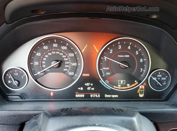 WBA3T7C59G5A37579 2016 BMW 4 SERIES Black Вид щитка приладів