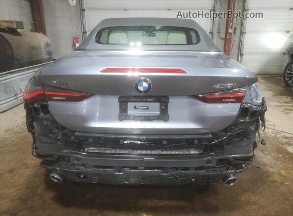 WBA43AT07NCJ47591 2022 BMW 4 SERIES Gray Вид ззаду