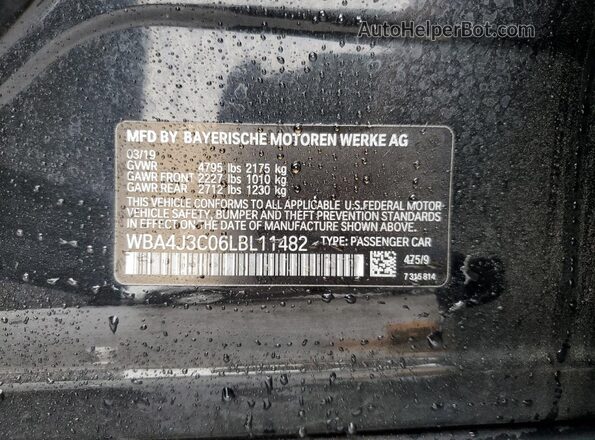 WBA4J3C06LBL11482 2020 BMW 4 SERIES Черный Вид подкапотного пространства