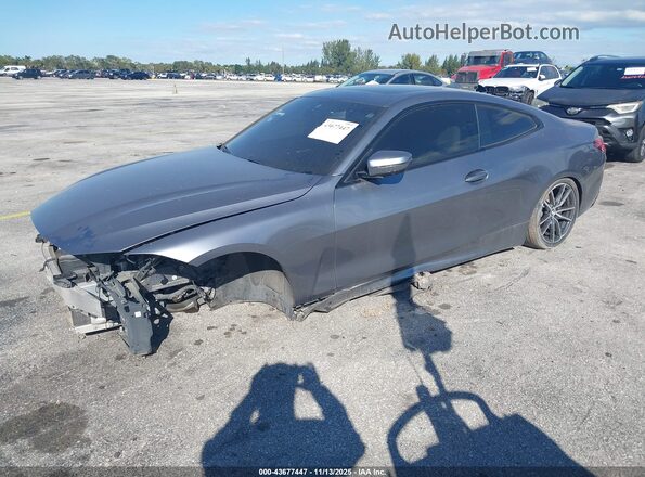 WBA53AP00MCG92211 2021 BMW 4 SERIES Gray Vista tres cuartos delantera izquierda