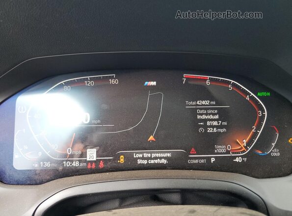 WBA53AP05MCG98473 2021 BMW 4 SERIES White Instrument cluster view