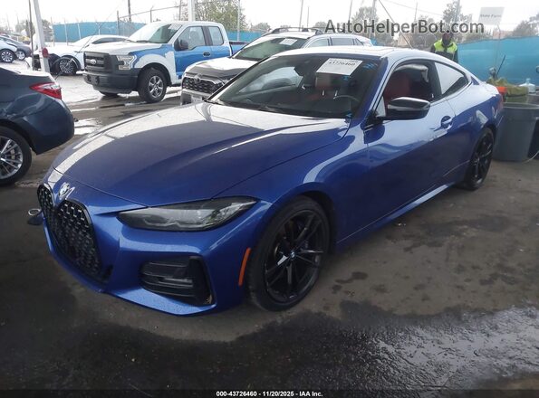WBA53AP06NCJ60010 2022 BMW 4 SERIES Blue Przód lewy