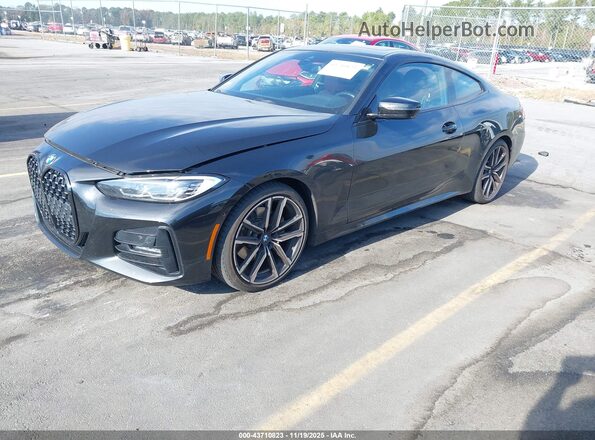 WBA53AP07MCF81896 2021 BMW 4 SERIES Black Առջևի ձախ երեք քառորդ տեսարան
