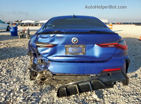 WBA53AP07MCG49713 2021 BMW 4 SERIES Синий Вид сзади