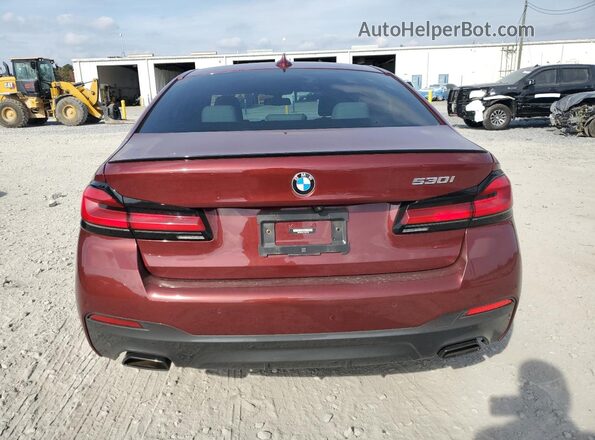 WBA53BH01PCL91128 2023 BMW 5 SERIES Burgundy Հետևի տեսք