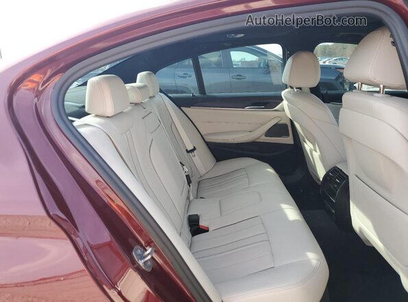 WBA53BH01PCL91128 2023 BMW 5 SERIES Burgundy Հետևի նստատեղերի տեսք