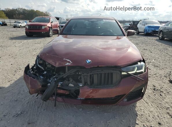 WBA53BH01PCL91128 2023 BMW 5 SERIES Burgundy Դիմացի տեսք