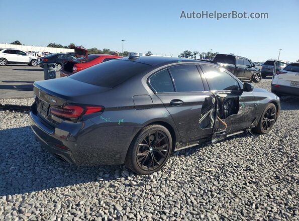 WBA53BH02NCJ29423 2022 BMW 5 SERIES Black უკანა მარჯვენა