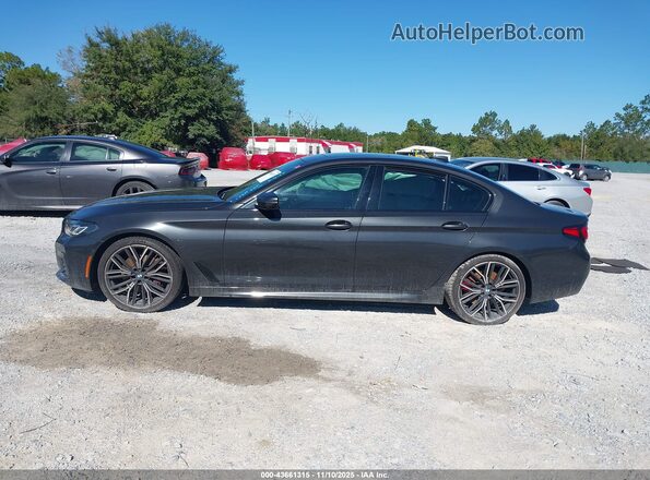 WBA53BH03MCG09861 2021 BMW 5 SERIES Gray Vista interior de 360 grados