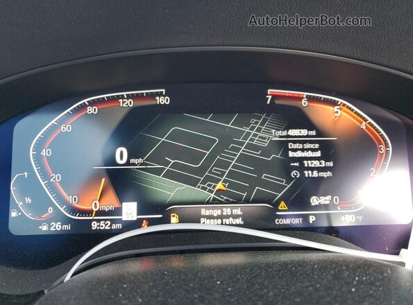 WBA53BH09PCN08969 2023 BMW 5 SERIES Black Widok zestawu wskaźników