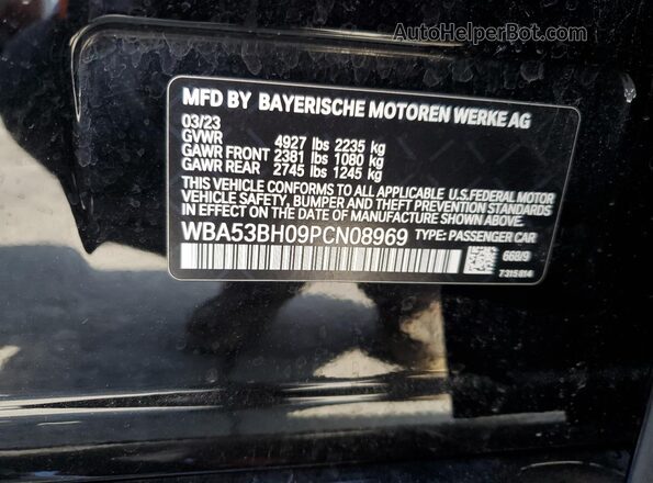 WBA53BH09PCN08969 2023 BMW 5 SERIES Black Widok komory silnika