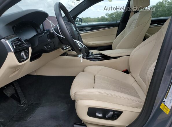 WBA53BH09PWX96510 2023 BMW 5 SERIES Gray Widok wnętrza z przodu