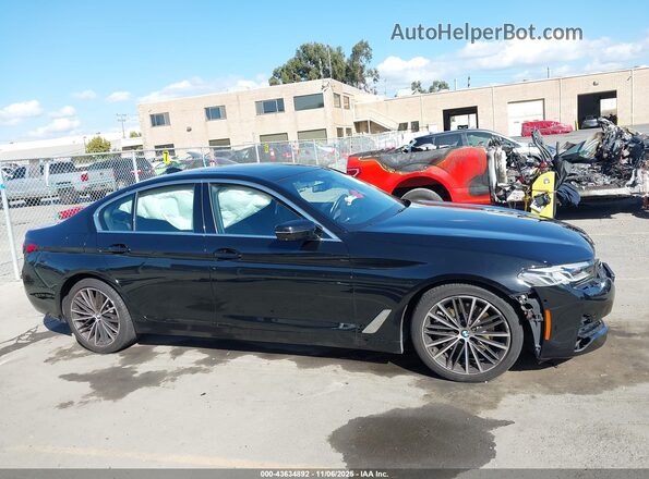 WBA53BH0XMCF31014 2021 BMW 5 SERIES Black უკანა სალონის ხედი