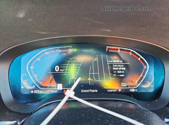 WBA53BH0XMCG50701 2021 BMW 5 SERIES White Instrument cluster view
