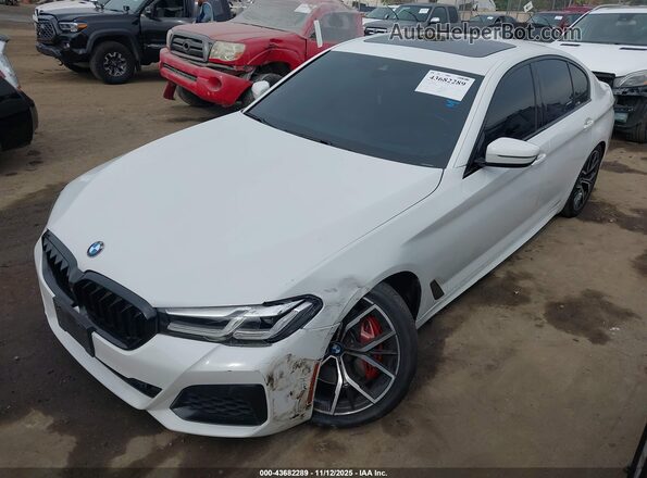 WBA53BJ00MCF56384 2021 BMW 5 SERIES White Front left