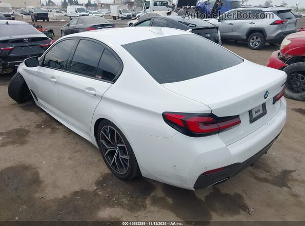 WBA53BJ00MCF56384 2021 BMW 5 SERIES White Rear left