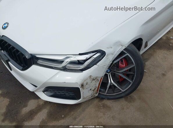 WBA53BJ00MCF56384 2021 BMW 5 SERIES White Front view