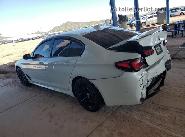 WBA53BJ01MWX15389 2021 BMW 5 SERIES White Trasero izquierdo