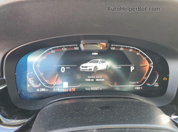 WBA53BJ01MWX15389 2021 BMW 5 SERIES White Vista del cuadro de instrumentos