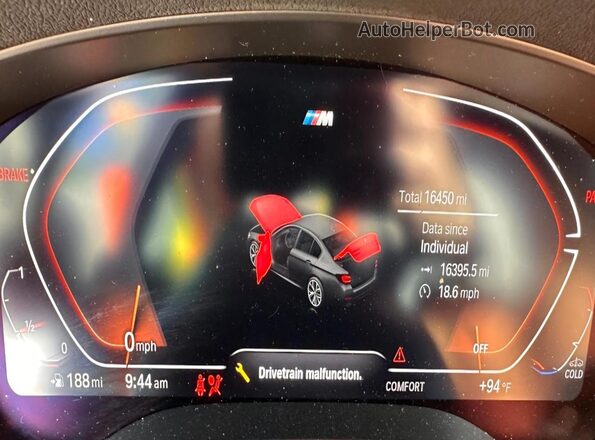 WBA53BJ03PWY21055 2023 BMW 5 SERIES Gray Instrument cluster view