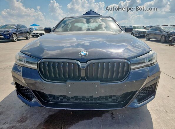 WBA53BJ06MWW91722 2021 BMW 5 SERIES Black Front view