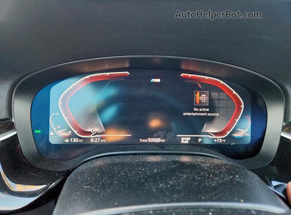 WBA53BJ06MWW91722 2021 BMW 5 SERIES Black Instrument cluster view