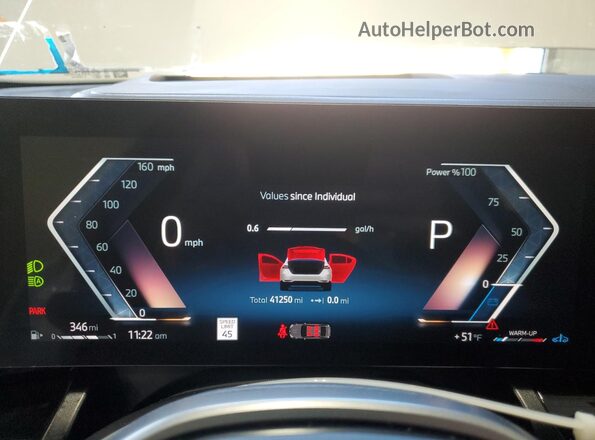 WBA53FJ00RCP18560 2024 BMW 5 SERIES White Instrument cluster view