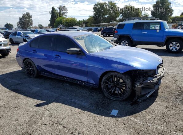 WBA5U7C04LA234751 2020 BMW M3 Синий Передняя правая четверть