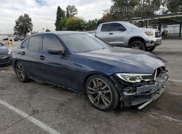WBA5U7C06LAF53989 2020 BMW M3 Blue Front right
