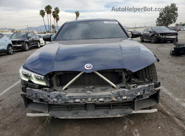 WBA5U7C06LAF53989 2020 BMW M3 Blue Front view