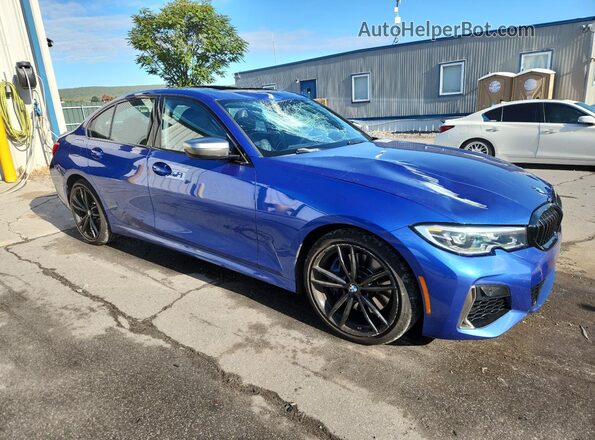 WBA5U9C05LFH97938 2020 BMW M3 Blue Передня права чверть