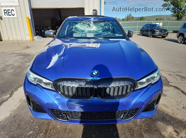 WBA5U9C05LFH97938 2020 BMW M3 Blue Вид спереду