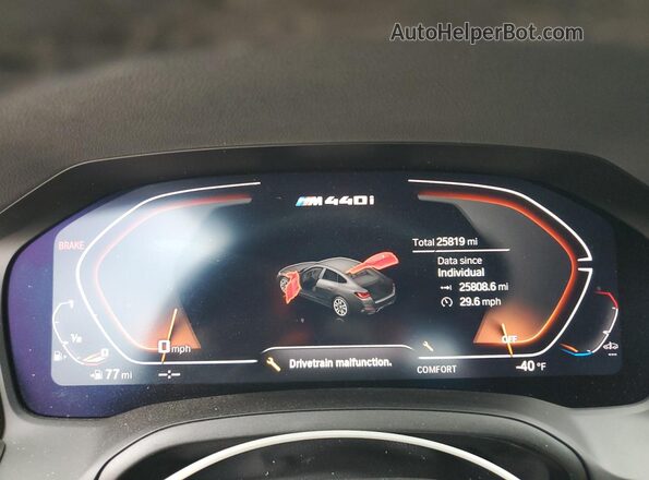 WBA63AW0XPFN67898 2023 BMW M4 Silver ხელსაწყოთა პანელის ხედი